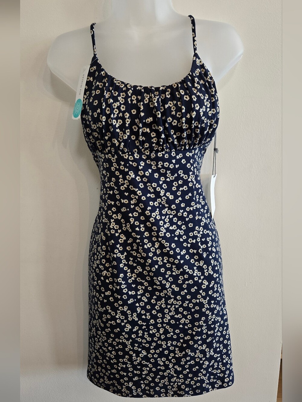 nine britton Trudy Brushed Knit Mini Dress in Navy Floral